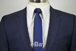 (42L) NEW HUGO BOSS Men's Navy Silk SLIM FIT Flat Front 2 Piece Suit (34x36)