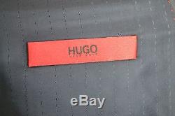 (42L) NEW HUGO BOSS Men's Navy Silk SLIM FIT Flat Front 2 Piece Suit (34x36)