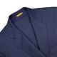 44 L Bespoke Hickey Freeman Yellow Label Loro Piana Tasmanian Slim Fit Navy Suit