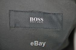 (44R) HUGO BOSS Men's Gray Wool MOD SLIM FIT Flat Front 2 Piece Suit (34x29)