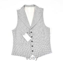 $450 NEW Suit Supply Havana Patch Slim Fit Men Blazer & Veneto Vest Set 50 UK40R