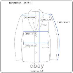 $450 NEW Suit Supply Havana Patch Slim Fit Men Blazer & Veneto Vest Set 50 UK40R