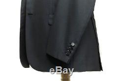 4600$ BRIONI Suit Wool + Silk Dark Blue 2Buttons Flat Front 38 US 48 EU Slim Fit