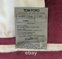 48R Tom Ford Rose Pink Slim Fit Velvet 2pc Tuxedo Dinner Suit with Peak Lapel