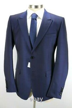 $5190 GUCCI Maritime Blue Wool Mohair Two Button Suit 44 R Fits 42 R Switzerland