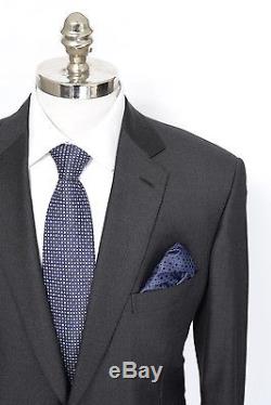 $5795 NWT BRIONI Melange Gray 2Btn Slim Fit Extrafine Wool Suit 57 fits 46 R