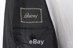 $5795 NWT BRIONI Melange Gray 2Btn Slim Fit Extrafine Wool Suit 57 fits 46 R