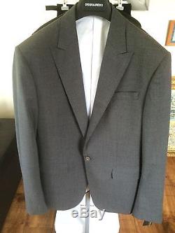 70% OFF DSQUARED2 Charcoal Slim Fit Blazer Suit Jacket IT52/UK42 L Stretch Wool