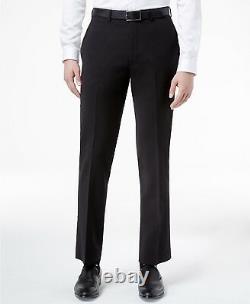 $729 Calvin Klein 38 S Men Black Wool Extreme Slim Fit Suit Jacket Blazer Pants