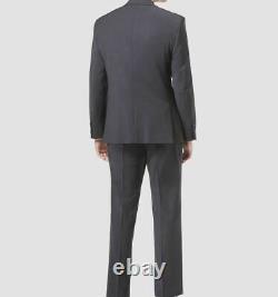 $800 Calvin Klein Mens Gray Extreme Slim Fit Wool Suit Jacket Blazer Pants 42 R