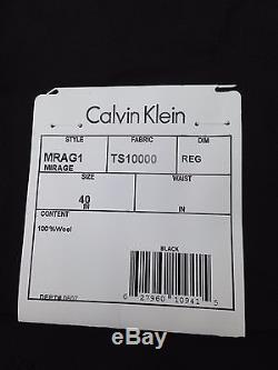 $845 CALVIN KLEIN men BLACK SLIM-FIT 2 PIECE TUXEDO WOOL JACKET PANT BLAZER 40 R