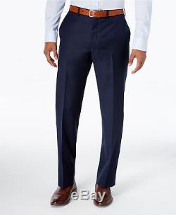 $850 DKNY Mens Extra Slim Fit Wool Suit Navy Blue Solid 2 PIECE JACKET PANTS 38S