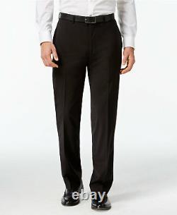 $855 Calvin Klein Men Extreme Slim X Fit Wool Suit Black 2 Piece Jacket Pant 42r