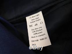 $864 CALVIN KLEIN Men Extreme Slim X Fit Wool Suit Blue 2 PIECE JACKET PANTS 38R