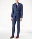 $875 CALVIN KLEIN Mens Slim Fit Wool Suit Blue Solid 2 PIECE JACKET PANTS 38 R