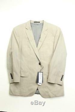 $895 HUGO BOSS Huge/Genius Solid Slim Fit Suit 42S / 36 x 27 Tan Flat Pant