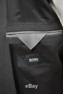 $895 NWT HUGO BOSS Novan/Ben2 Charcoal Super 120's Slim Fit 2Btn Suit 54 44 R