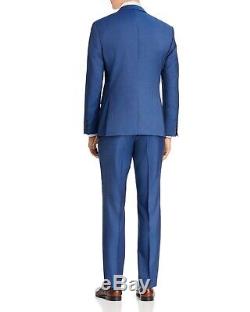 $895 NWT Hugo Boss Huge/Genius Blue Twill Solid Slim Fit Suit 38R