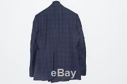$895 Ted Baker London Endurance Navy Plaid Check Wool Suit 38R Slim Fit