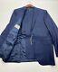 #924 CANALI Milano Modern Fit Modello 19220 Blue Two Button Suit Size 40 R