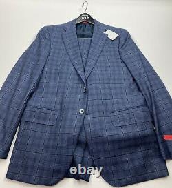 #931 $4,495 ISAIA'Sanita' Plaid Fabric Suit Size 42 R Drop8 Slim Fit