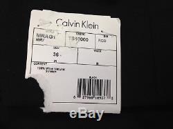 $994 CALVIN KLEIN Mens Slim Fit Wool Tuxedo Black 2 PIECE SUIT JACKET PANTS