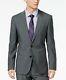 $995 Hugo Boss Men'S Slim Fit Wool Suit Gray Solid Jacket Sport Coat Blazer 38s
