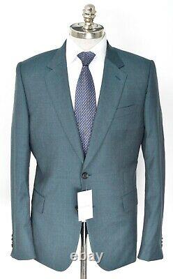 $995 NWT PAUL SMITH Green Nailhead Soho Fit Wool 2 Btn Suit 44 R (EU 54) Drop 6