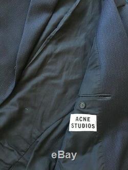 Acne studios Drifter Pin Dot Navy A/W 13 Jacket blazer wool Suit Slim fit