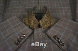 Amazing PAL ZILERI Check 150'S Wool SLIM FIT Two Button Suit 46IT 36US W30 L30