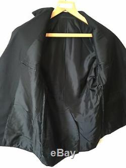 Anderson & Sheppard Suit (36R) Slim Fit Black Subtle Shadowstripe withHanger