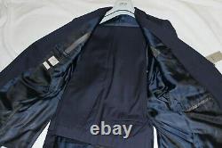 Armani Collezioni M Line Navy Virgin Wool 2 Button Slim Fit Suit Size 40R $1995