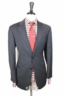 Armani Collezioni Mens Charcoal Grey Slim Fit 2 Button Wool Suit 42r 35w 33l