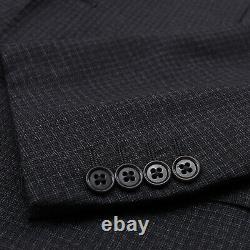 Armani Collezioni Slim-Fit'M-Line' Dark Gray Subtle Check Wool Suit 38R