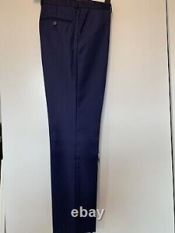 Austin Reed Mens Slim Fit Blue Sharkskin Suit Size 38S Jacket 34R Trousers