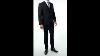 B Umler 100 Wool Black Slim Fit Suit