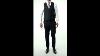 B Umler Wool Rich Black Slim Fit Suit Waistcoat