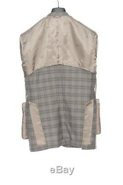 BELVEST Fine Wool Super 150's Silk Gray Brown Suit 40 US / 50 EU 8R Slim Fit