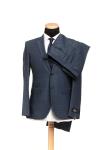 BELVEST Hand Made in Italy 2Btn Wool Linen Suit Blue 40 US 50 EU 8 R Slim Fit