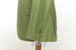 BELVEST Hand Made in Italy Cotton Twill Suit Green 40 US 50 EU 9R Slim Fit