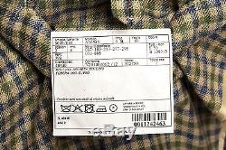BELVEST Hand Made in Italy Wool Silk Linen Suit Checks 40 US 50 EU 9R Slim Fit