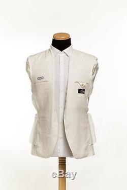 BELVEST Made in Italy Pure Linen 2Btn Suit Summer White 42 US 52 EU 9R Slim Fit
