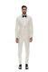 BELVEST Pure Silk Ivory Textured Formal Suit 40 US / 50 EU 8R Slim Fit