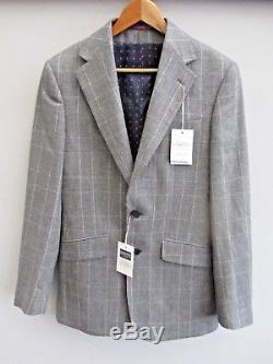 BNWT Charles Tyrwhitt Grey Clifford Glen 3 Piece Slim Fit Suit RRP £195