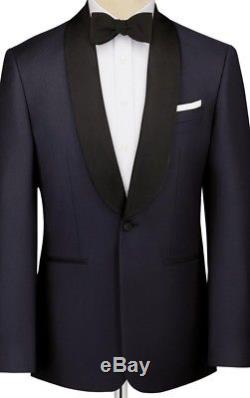 BNWT Charles Tyrwhitt Navy slim fit shawl collar tuxedo Dinner Suit 40R