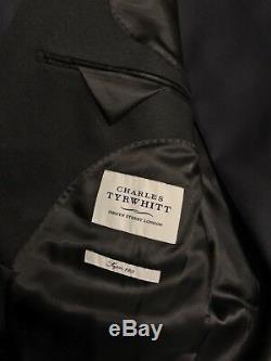 BNWT Charles Tyrwhitt Navy slim fit shawl collar tuxedo Dinner Suit 40R
