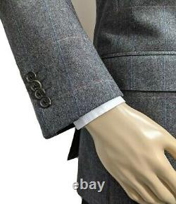 BNWT Gieves & Hawkes Savile Row Tweed Slim Fit Suit Shooting 44R W36 L34 RP£1195