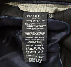 BNWT Hackett London Mens Hand Made Slim Fit Navy Check Blazer UK 40S RRP £395