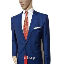 BNWT Hugo Boss C-Jeffery Mens Slim Fit Bright Blue Suit UK 42R W36 L33 RRP £480