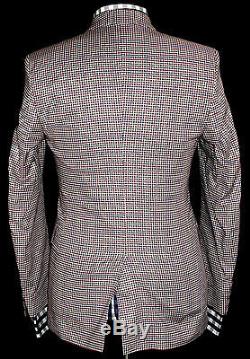 Bnwt Luxury Mens Duchamp London Gingham Check Sports Slim Fit Suit Jacket 36r